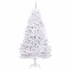 vidaXL K&uuml;nstlicher klappbarer Weihnachtsbaum Wei&szlig; 240 cm PVC und Stahl