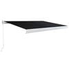 vidaXL Manuelle Markise mit Solar-LED 3,5 x 2,5 m Braun 100% Polyester