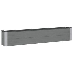 vidaXL Hochbeet Grau 200 x 30 x 36 cm WPC und Aluminium
