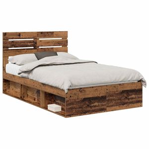 vidaXL Bettrahmen Altholz 120 x 200 cm Massives Kiefernholz