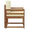 vidaXL Outdoor-Sofa Massives Akazienholz und Polyester Natur