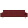 vidaXL Schlafsofa 2-Sitzer mit Fu&szlig;hocker Weinrot Stoff