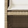 vidaXL Gartenstühle mit Kissen 4 Stk. Beige Poly Rattan