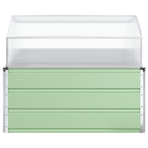 vidaXL Pflanzk&uuml;bel Pastellgr&uuml;n 100 x 100 x 77 cm Verzinkter Stahl