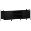 vidaXL TV-Schrank 133 x 33 x 50 cm Schwarz Eichen-Optik Holzwerkstoff