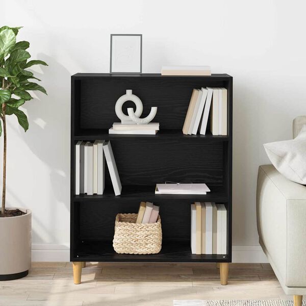 vidaXL Sideboard Schwarz Eichen-Optik 69,5 x 32,5 x 90 cm