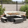 vidaXL Gartensofa-set mit Kissen 8 pcs Schwarz und Creme