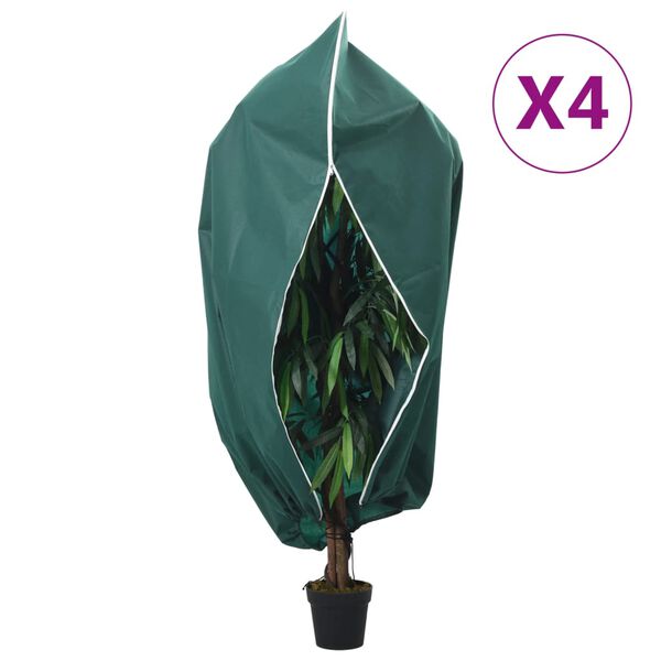 vidaXL Wintervlies mit Rei&szlig;verschluss 4 Stk. 70 g/m&sup2; 2,36x2 m