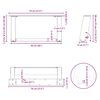 vidaXL Couchtischbeine U-Form 2 Stk. Schwarz 70x(30-31) cm Stahl