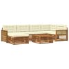 vidaXL Outdoor-Sofagarnitur 7 Stk. Natur und Creme
