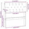 vidaXL Gepolstertes Kopfteil Taupe 75 cm Massives Kiefernholz