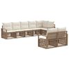 vidaXL Gartensofa-set 8 stk. Beige Poly-Rattan