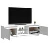 vidaXL TV-Schrank mit LED-Leuchten Hochglanz-Wei&szlig; 120x30x36 cm