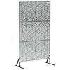 vidaXL Sichtschutz 100 x 50 x 180 cm Verzinkter Stahl Silber