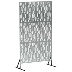 vidaXL Sichtschutz 100 x 50 x 180 cm Verzinkter Stahl Silber