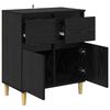vidaXL Sideboard Schwarz Eichen-Optik 60 x 35 x 70 cm Holzwerkstoff