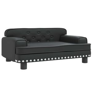 vidaXL Hundebett Schwarz 70x45x30 cm Kunstleder
