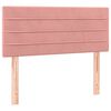 vidaXL Boxspringbett mit Matratze Rosa 90x190 cm Samt