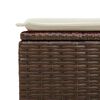 vidaXL 8-tlg. Garten-Sofagarnitur mit Kissen Braun Poly Rattan