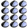 vidaXL Outdoor Solar-Wandleuchten LED 12 Stk. Rund Schwarz
