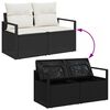 vidaXL Gartensofa-set mit Kissen 6 pcs Schwarz und Wei&szlig; Poly-Rattan