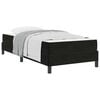 vidaXL Boxspringbett mit Matratze Schwarz 100 x 210 cm Stoff