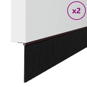 vidaXL Aufsteck T&uuml;rb&uuml;rstendichtungen 2 pcs Braun 100 cm