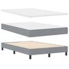 vidaXL Boxspringbett mit Matratze mit LED Hellgrau 120 x 200 cm Stoff