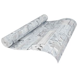 vidaXL 3D Stein Tapete Hellgrau 10 x 0,53 m Vliesstoff