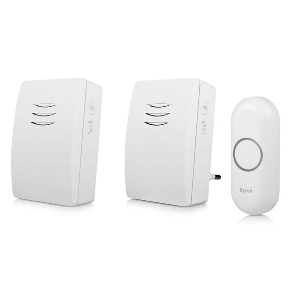 Byron Funk-T&uuml;rklingelset mit 2 Klingeln Wei&szlig;