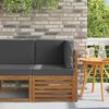 vidaXL Outdoor Ecksofa Massivholz Akazie Natur