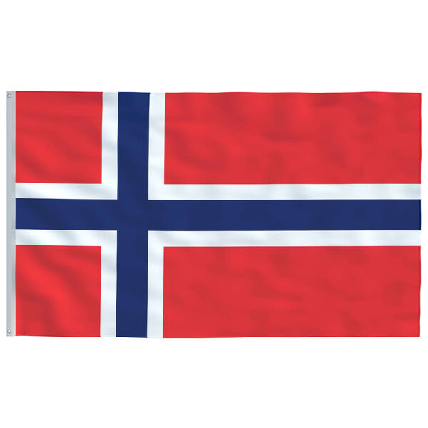 vidaXL Flagge Norwegens mit Mast 6,23 m Aluminium