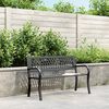 vidaXL Gartenbank Schwarz 120 cm Stahl