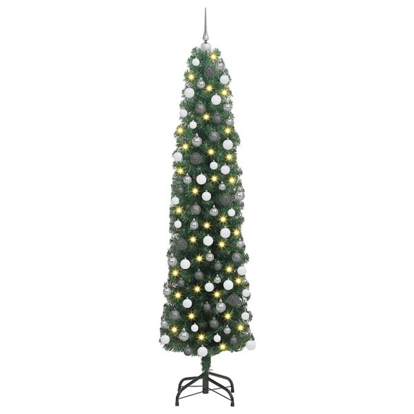 vidaXL K&uuml;nstlicher Weihnachtsbaum mit 300 LEDs mit St&auml;nder Gr&uuml;n 180 cm