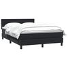 vidaXL Boxspringbett mit Matratze Schwarz 160x210 cm Samt