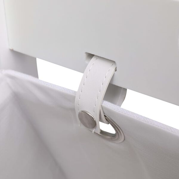 vidaXL 4-stufiges Korbregal Weiß 35 x 35 x 125 cm Holz