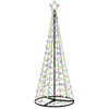 vidaXL LED-Spiraltannenbaum mit Standfu&szlig; EKENAS 180 cm 220 LEDs