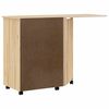vidaXL Rollwagen mit Schreibtisch MOSS Klarlack 105,5 x 39 x 74,5 cm