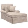 vidaXL Chaise Lounge mit Rock mit Kissen Beige 157 x 91 x 91 cm ARES