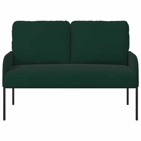 vidaXL Sofas mit Kissen 110cm Dunkelgr&uuml;n Sperrholz