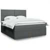 vidaXL Boxspringbett mit Matratze Dunkelgrau 180x200 cm Stoff