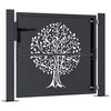 vidaXL Gartentor Anthrazit 100x100 cm Stahl Baum-Design