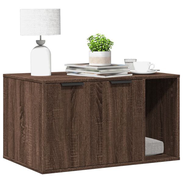 vidaXL Katzenklo Eichen-Optik 80x50x45 cm Holzwerkstoff