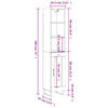 vidaXL Highboard Grau Sonoma 34,5x34x180 cm Holzwerkstoff