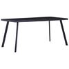 vidaXL Esstisch Schwarz 180 x 90 x 75 cm Hartglas