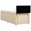 vidaXL Boxspringbett mit Matratze Creme 90x200 cm Stoff