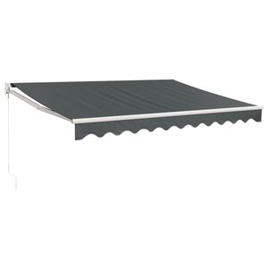 vidaXL Manuelle Markise 3 x 2,5 m Anthrazit 100% Polyester