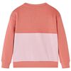 Kinder-Sweatshirt mit Farbblock Rosa 92