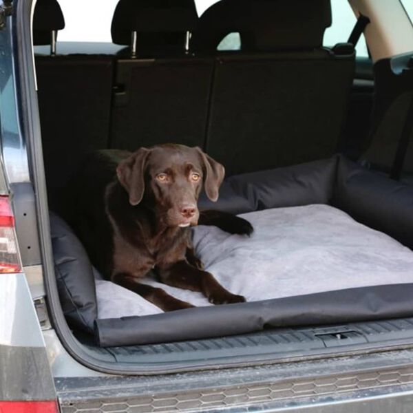 Kerbl Auto-Hundebett 80x60 cm Grau und Schwarz
