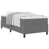 vidaXL Boxspringbett Hellgrau und Wei&szlig; 90 x 190 cm Cordstoff
